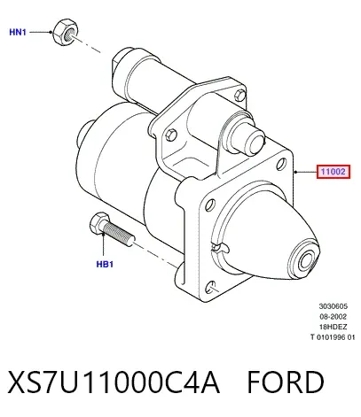 Rozrusznik XS7U11000C4A Ford