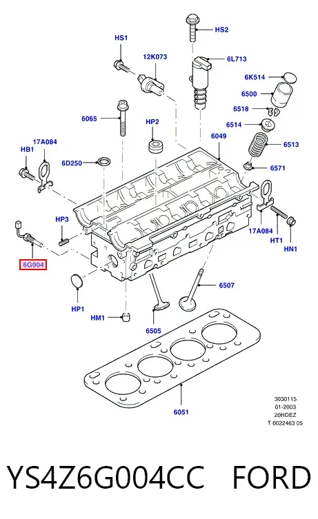 Czujnik temperatury płynu chłodzącego YS4Z6G004CC Ford