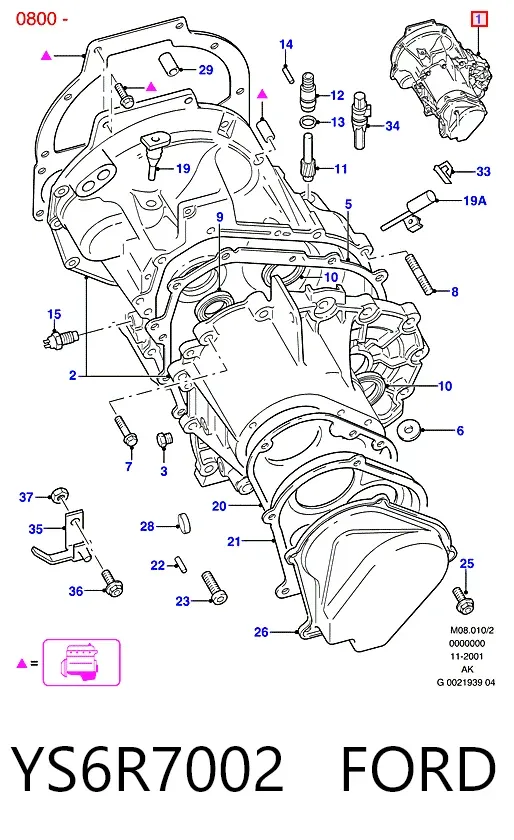 Mechaniczna skrzynia biegów w komplecie Ford Fiesta Mk4