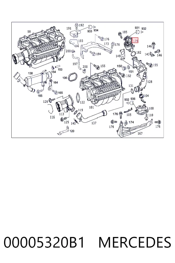 Zawór recyrkulacji spalin EGR 00005320B1 Mercedes