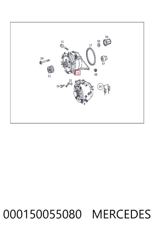 Alternator 000150055080 Mercedes