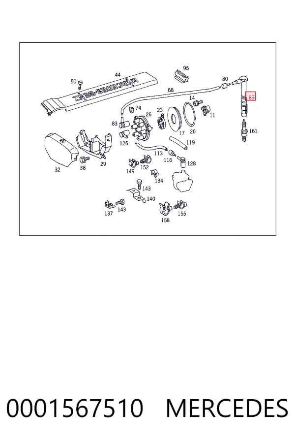 Końcówka świecy zapłonowej 0001567510 Mercedes