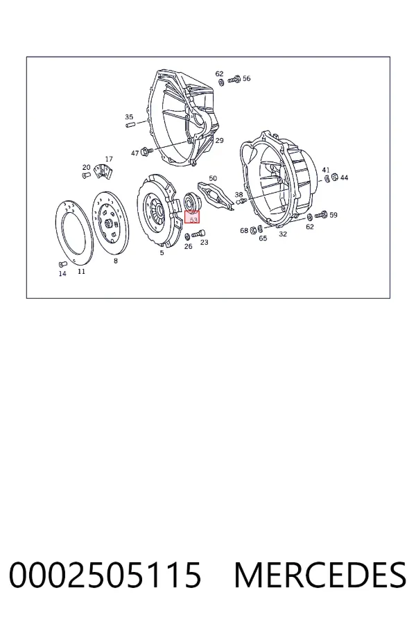 Łożysko wyciskowe sprzęgła 0002505115 Mercedes