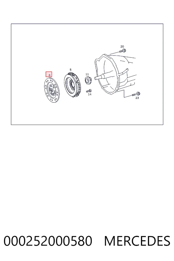 Tarcza sprzęgła 000252000580 Mercedes