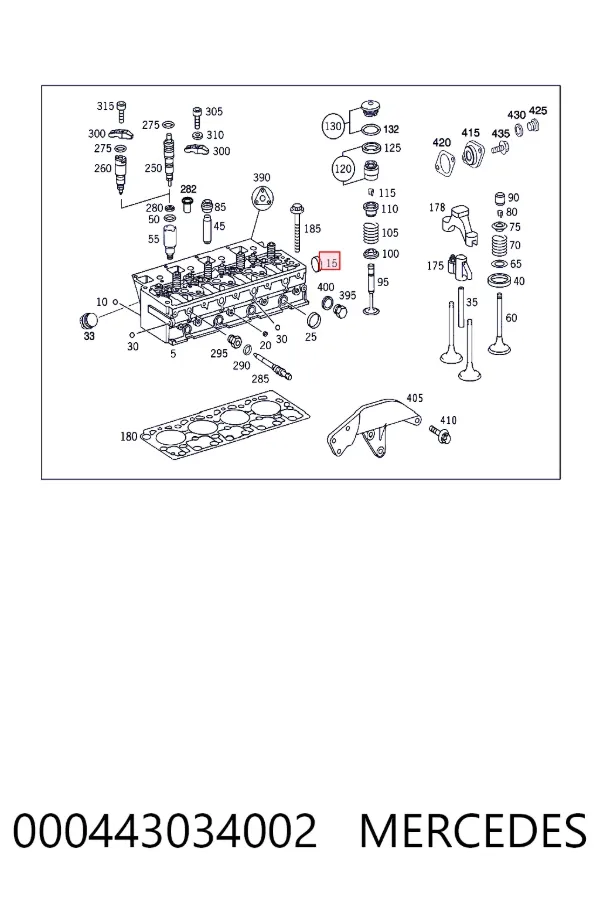 Zaślepka głowicy cylindrów/bloku cylindrów 000443034002 Mercedes