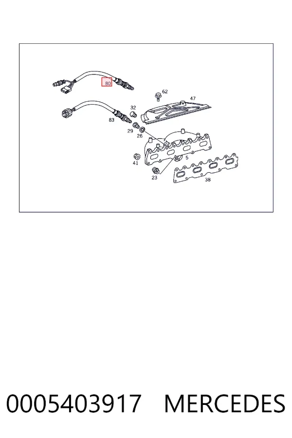 Sonda lambda, czujnik tlenu 0005403917 Mercedes