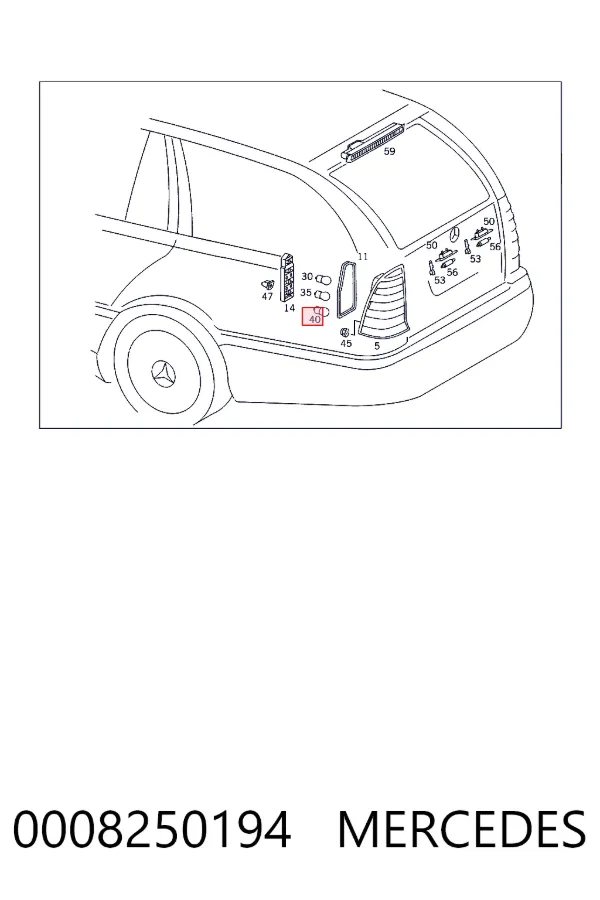 Żarówka 0008250194 Mercedes