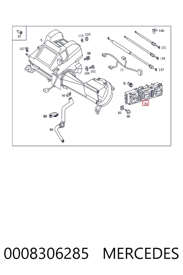 Sterownik trybów ogrzewania/klimatyzacji 0008306285 Mercedes