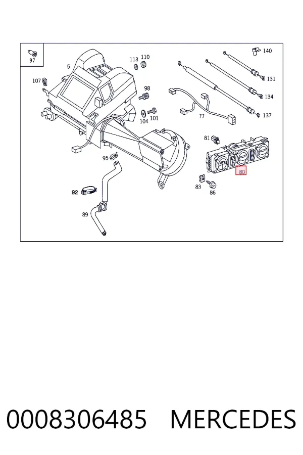 Sterownik trybów ogrzewania/klimatyzacji 0008306485 Mercedes