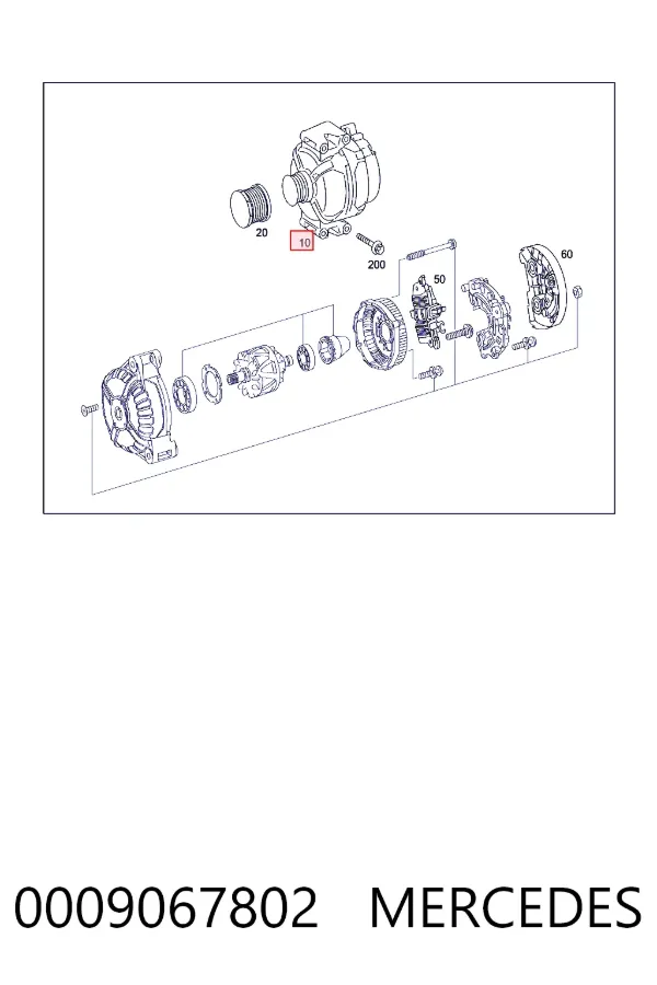 Alternator 0009067802 Mercedes
