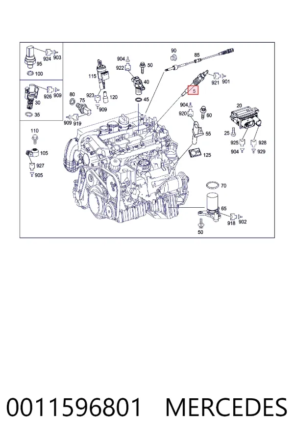Świeca żarowa 0011596801 Mercedes