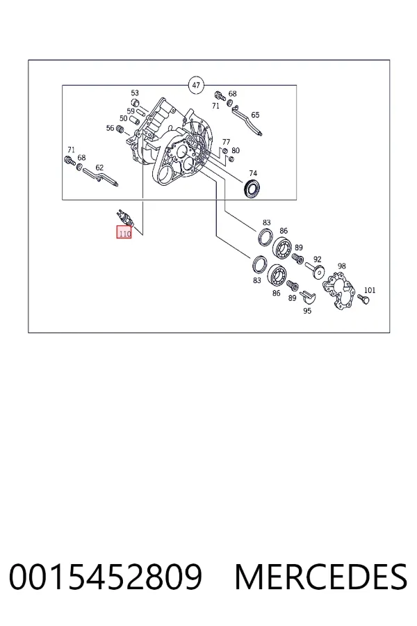 Czujnik włączania światła cofania 0015452809 Mercedes