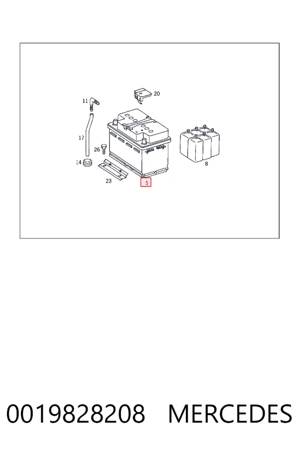 Bateria (akumulator) 0019828208 Mercedes