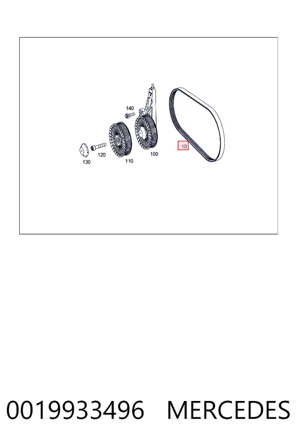 Pas napędowy mechanizmów 0019933496 Mercedes