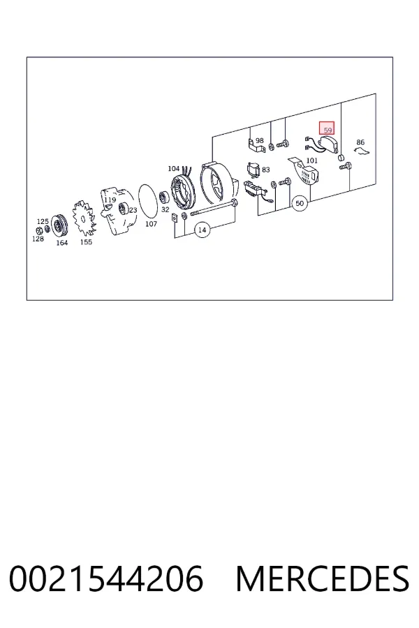 Regulator alternatora (przekaźnik ładowania) 0021544206 Mercedes