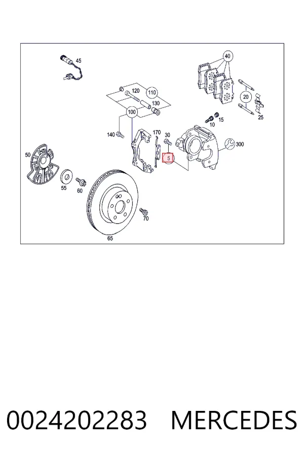 Zacisk hamulcowy przedni prawy 0024202283 Mercedes