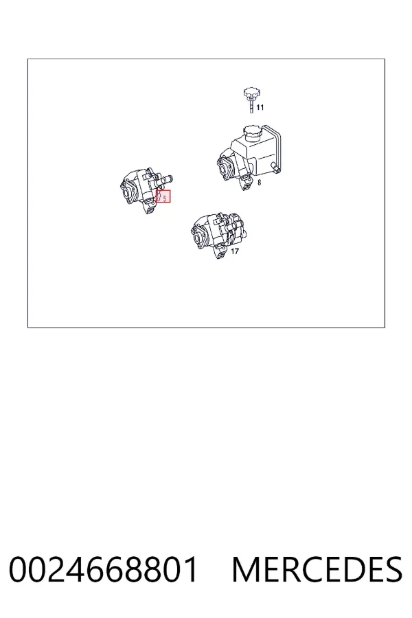 Pompa wspomagania hydraulicznego kierownicy 0024668801 Mercedes