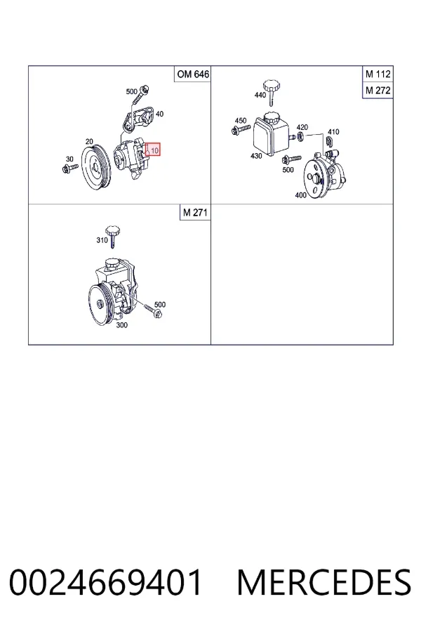 Pompa wspomagania hydraulicznego kierownicy 0024669401 Mercedes
