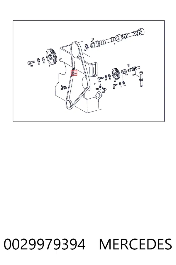 Łańcuch rozrządu 0029979394 Mercedes