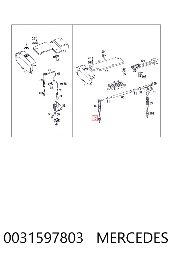 Świeca zapłonowa 0031597803 Mercedes