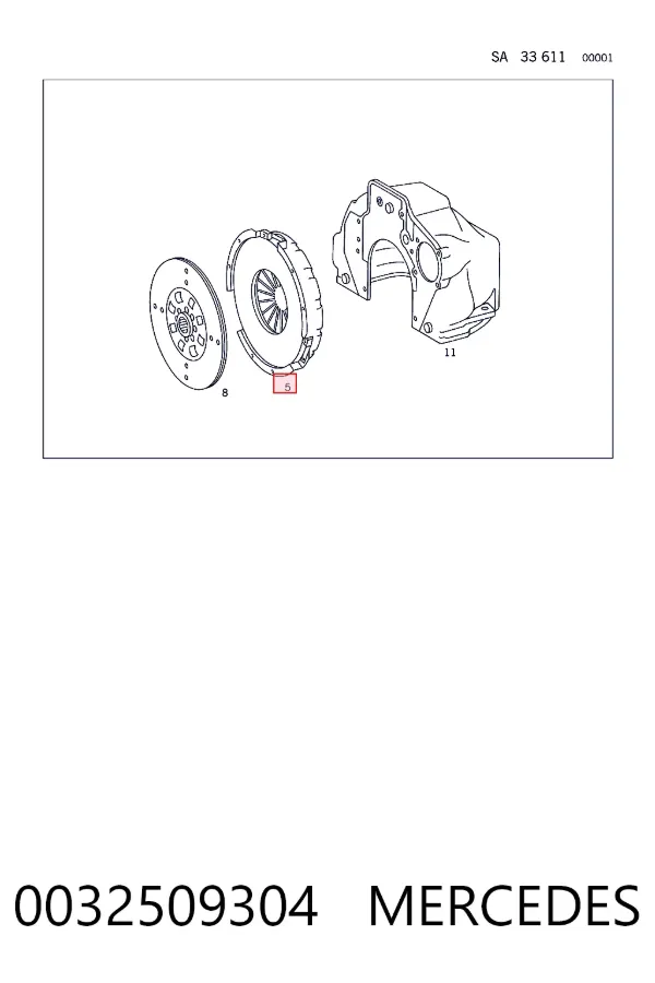 Docisk sprzęgła 0032509304 Mercedes