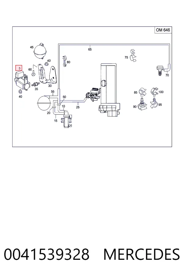 Przetwornik ciśnienia (solenoid) doładowania 0041539328 Mercedes