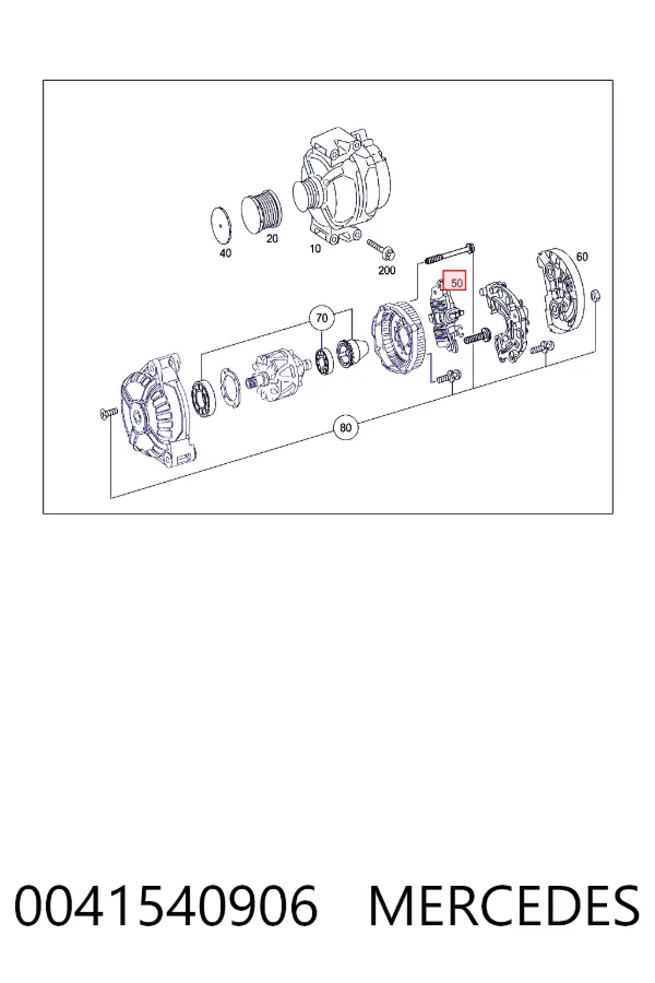Regulator alternatora (przekaźnik ładowania) 0041540906 Mercedes