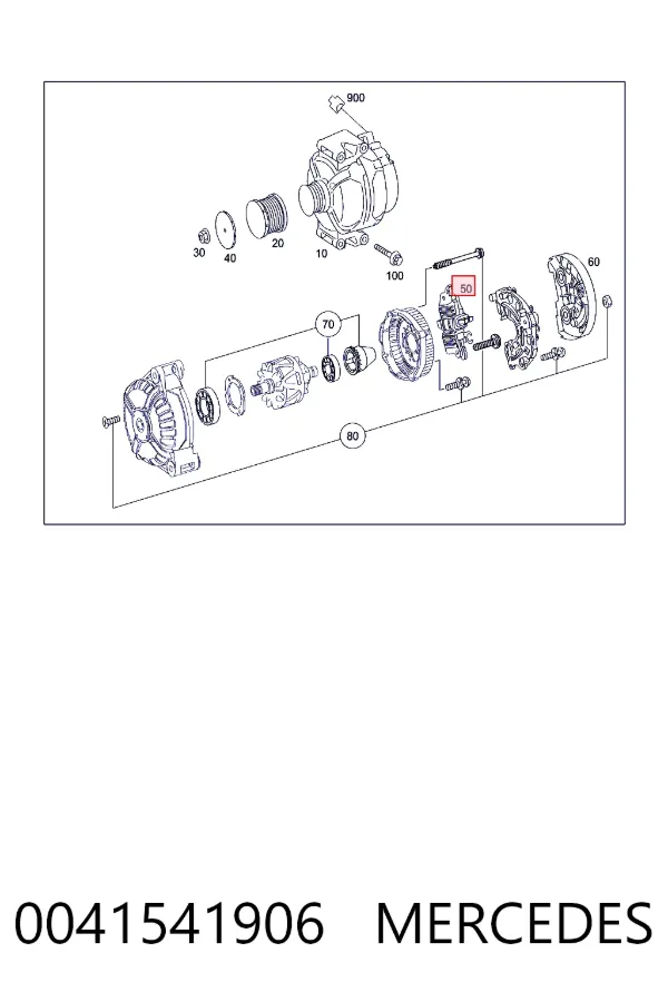Regulator alternatora (przekaźnik ładowania) 0041541906 Mercedes