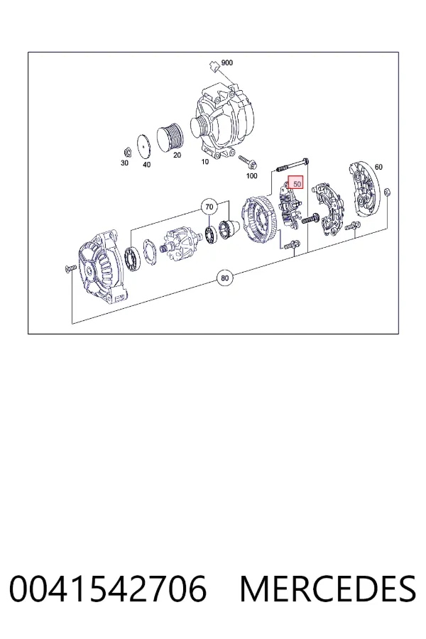 Regulator alternatora (przekaźnik ładowania) 0041542706 Mercedes