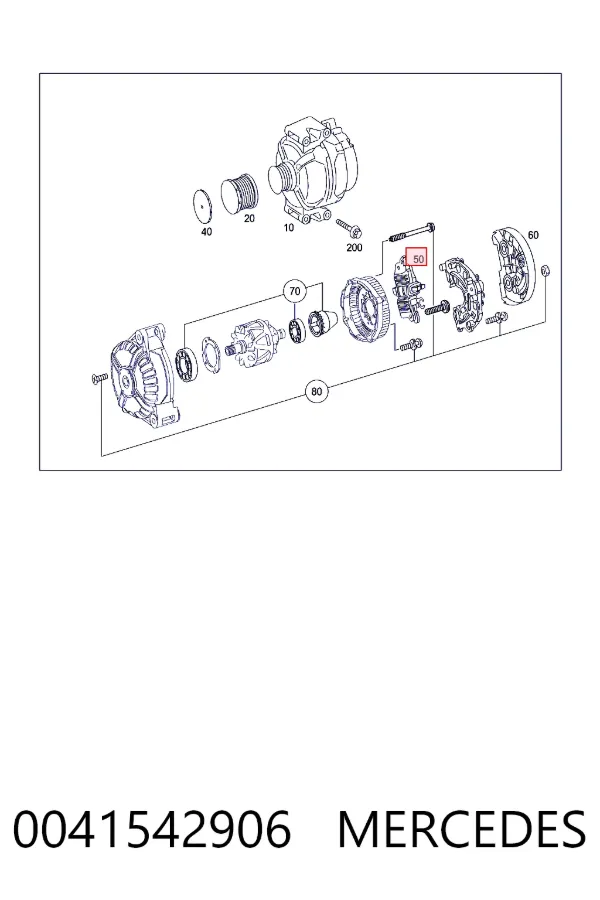Regulator alternatora (przekaźnik ładowania) 0041542906 Mercedes