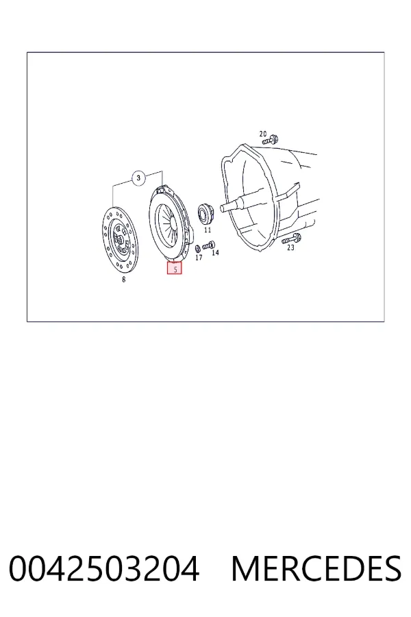 Docisk sprzęgła 0042503204 Mercedes
