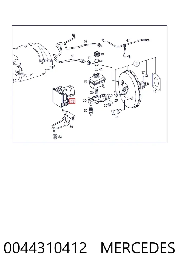 Sterownik ABS  hydrauliczny 0044310412 Mercedes