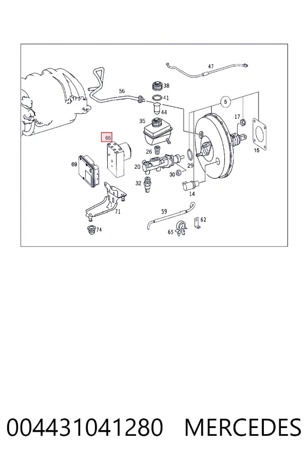 Sterownik ABS  hydrauliczny 004431041280 Mercedes