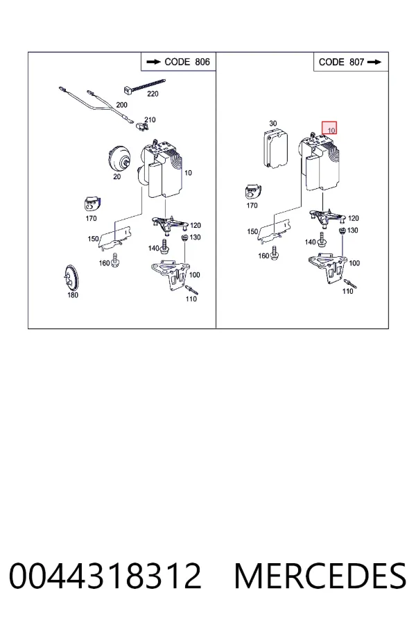 Sterownik ABS  hydrauliczny 0044318312 Mercedes