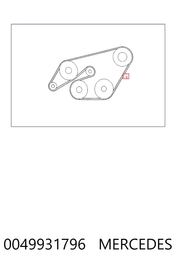 Pas napędowy mechanizmów 0049931796 Mercedes