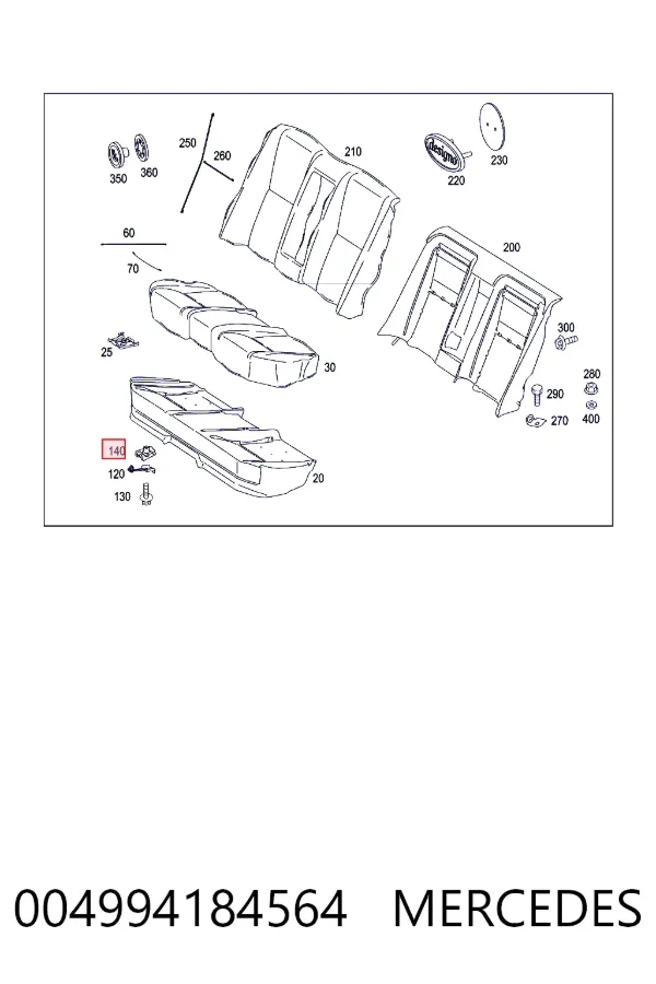 Nakrętka podkręcana pod śrubę samowiercącą 004994184564 Mercedes