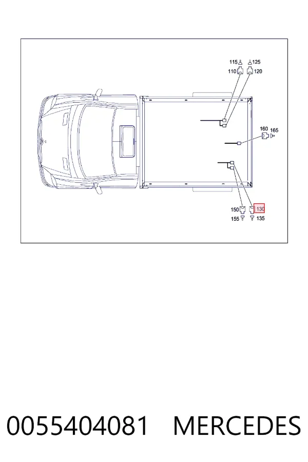 Półoś napędowa przednia lewa 0055404081 Mercedes