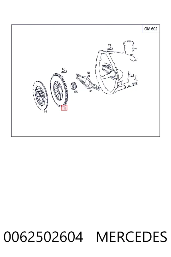 Docisk sprzęgła 0062502604 Mercedes