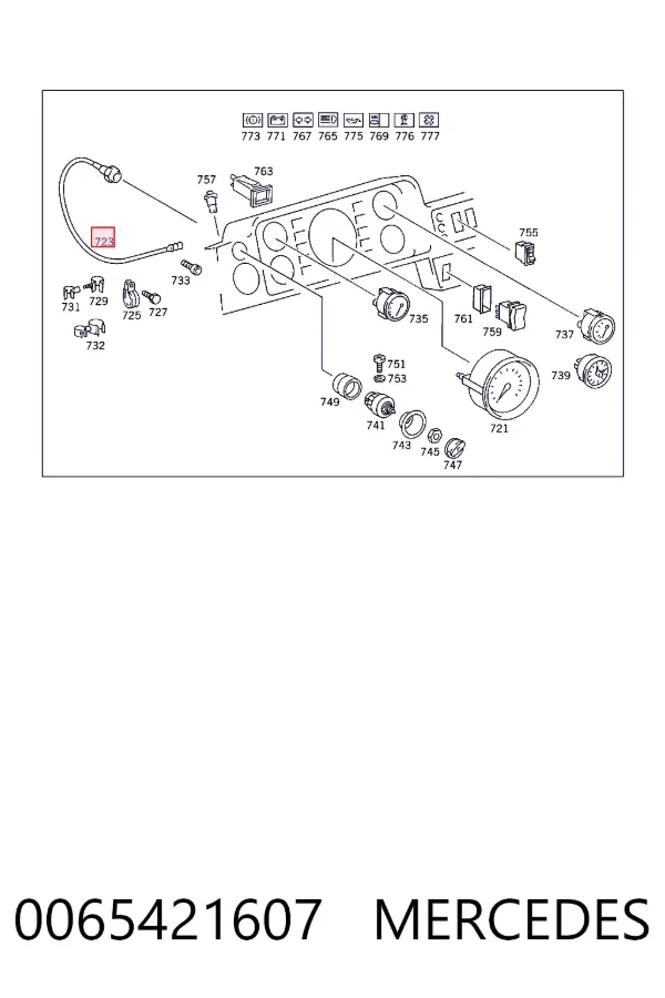 Linka prędkościomierza 0065421607 Mercedes