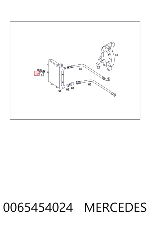 Czujnik temperatury płynu chłodzącego (włączenia wentylatora chłodnicy) 0065454024 Mercedes
