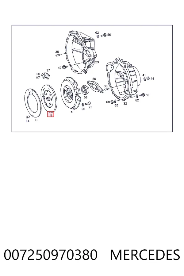 Tarcza sprzęgła 007250970380 Mercedes
