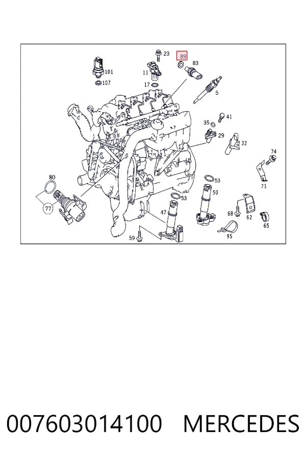 Uszczelka korka miski olejowej 007603014100 Mercedes