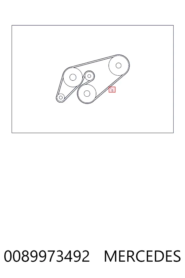Pas napędowy mechanizmów 0089973492 Mercedes