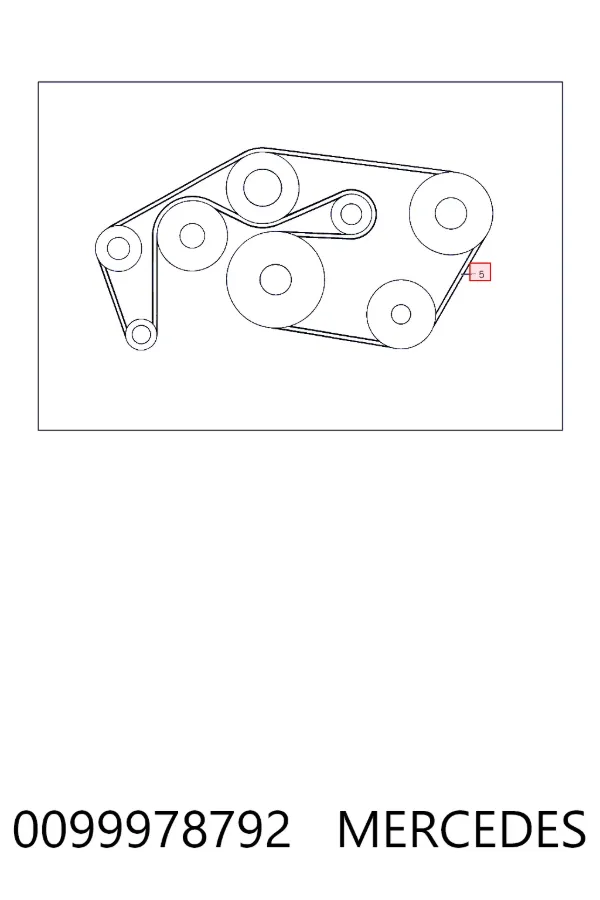 Pas napędowy mechanizmów 0099978792 Mercedes