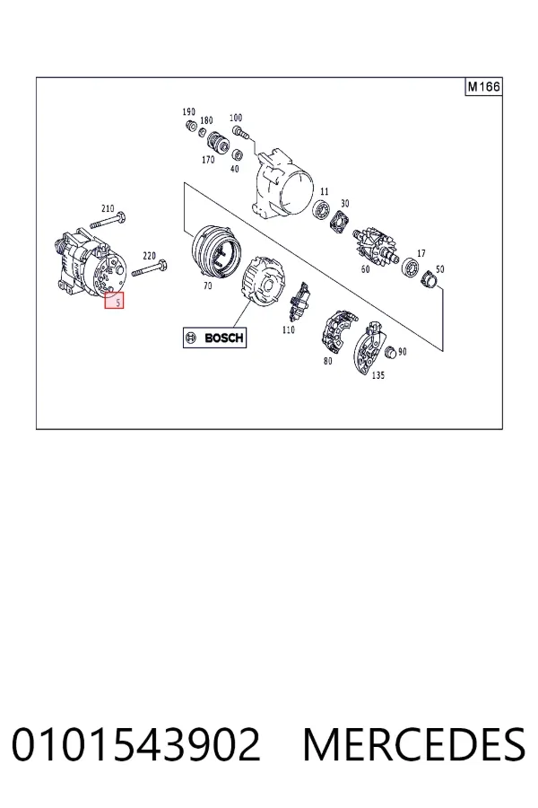 Alternator 0101543902 Mercedes