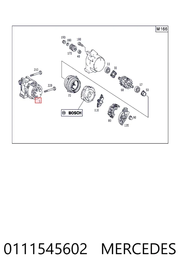 Alternator 0111545602 Mercedes