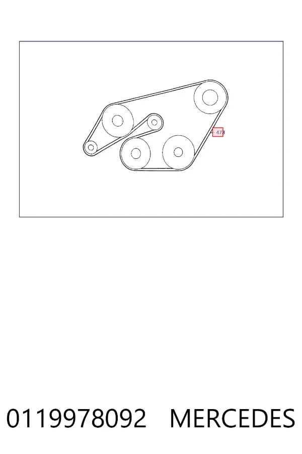 Pas napędowy mechanizmów 0119978092 Mercedes