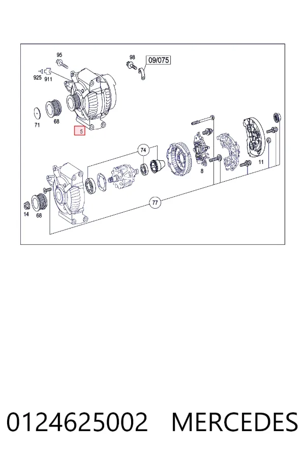 Alternator 0124625002 Mercedes