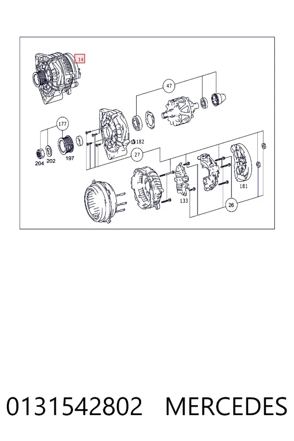 Alternator 0131542802 Mercedes