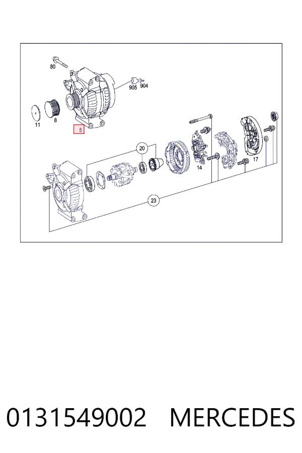 Alternator 0131549002 Mercedes